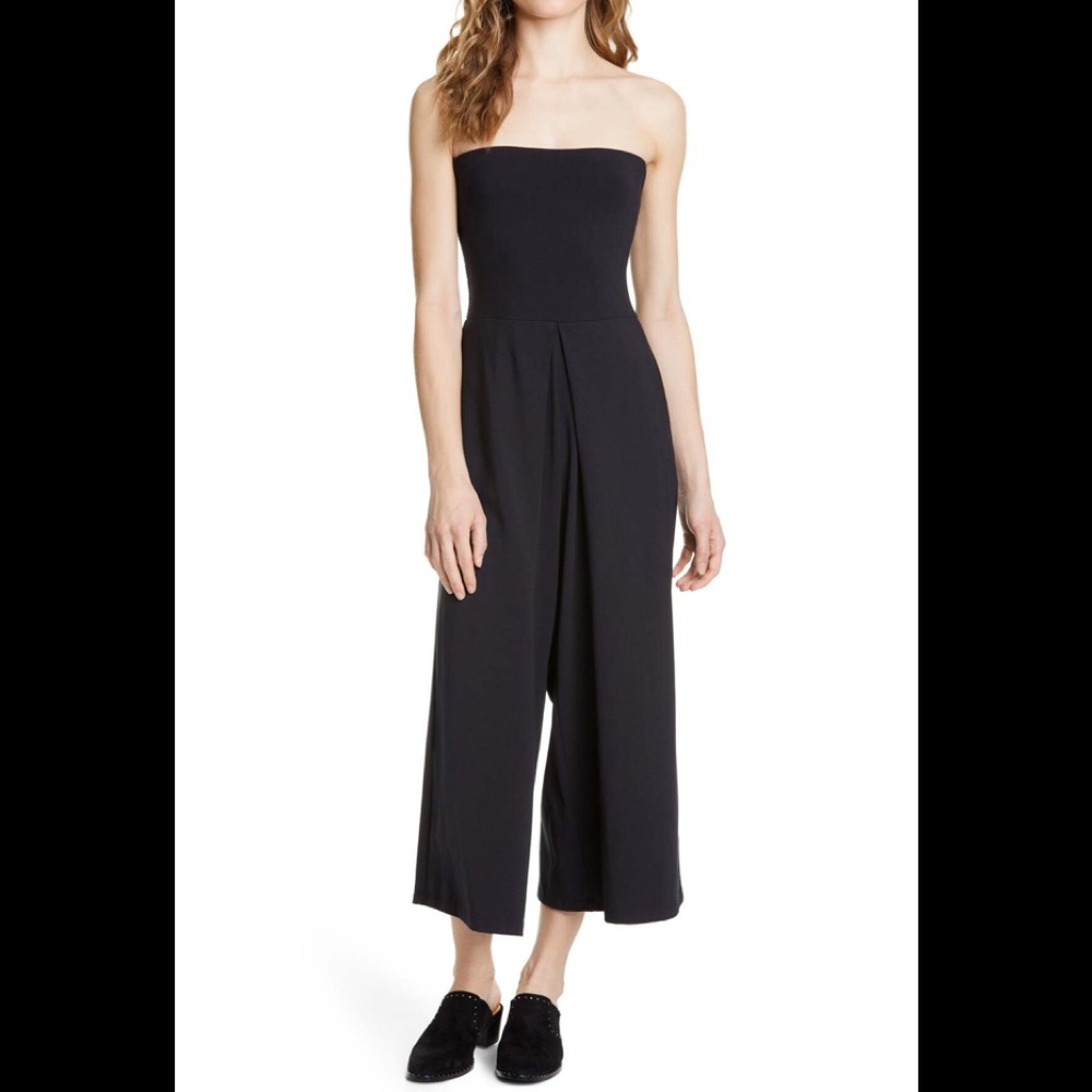 Joie Marischal Strapless Wide-leg Cropped Jumpsuit